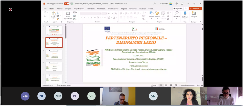 Seminario finale Diagrammi Nord nel Lazio: «Possa questo progetto essere la svolta»
